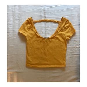 Yellow crop top